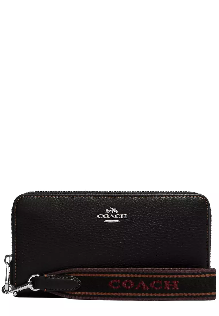 All black online coach wallet