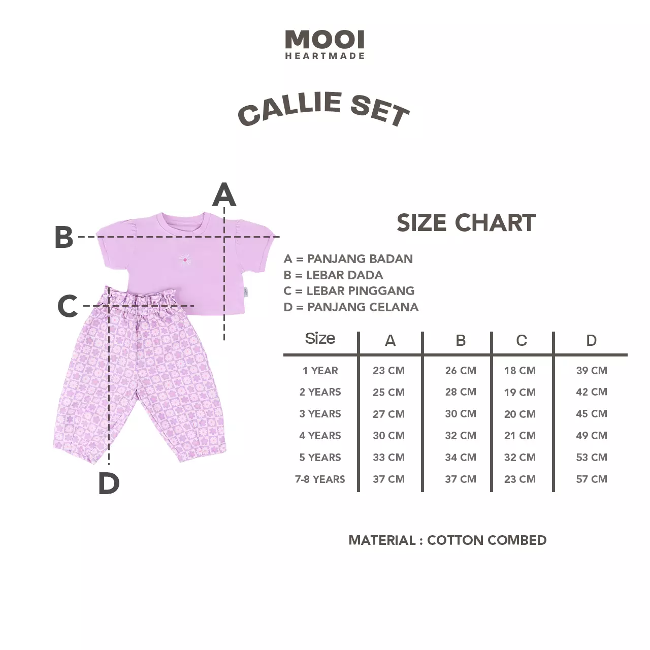 Mooi Setelan Anak Perempuan Callie Set - Blossom Pink