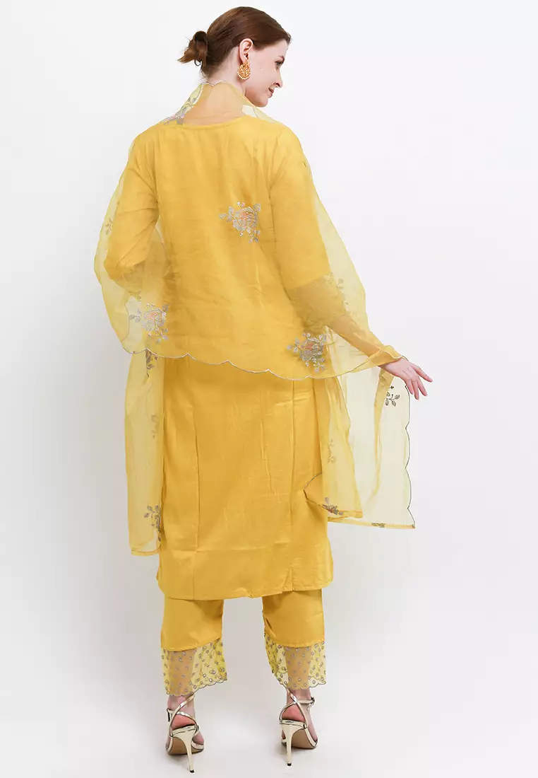 Chanira Festive Pernela Tunic Set-Mustard