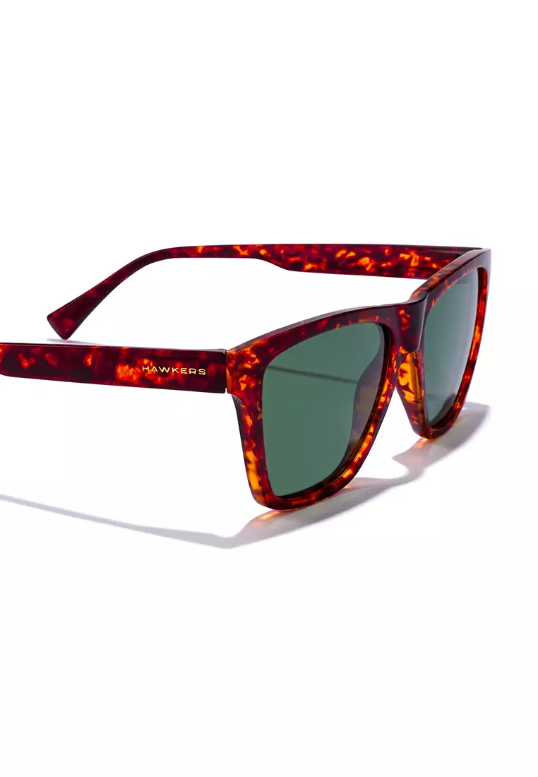 HAWKERS One Ls Rodeo Polarized Carey Green Sunglasses For Men And Women, Unisex. Official Product Designed In Spain