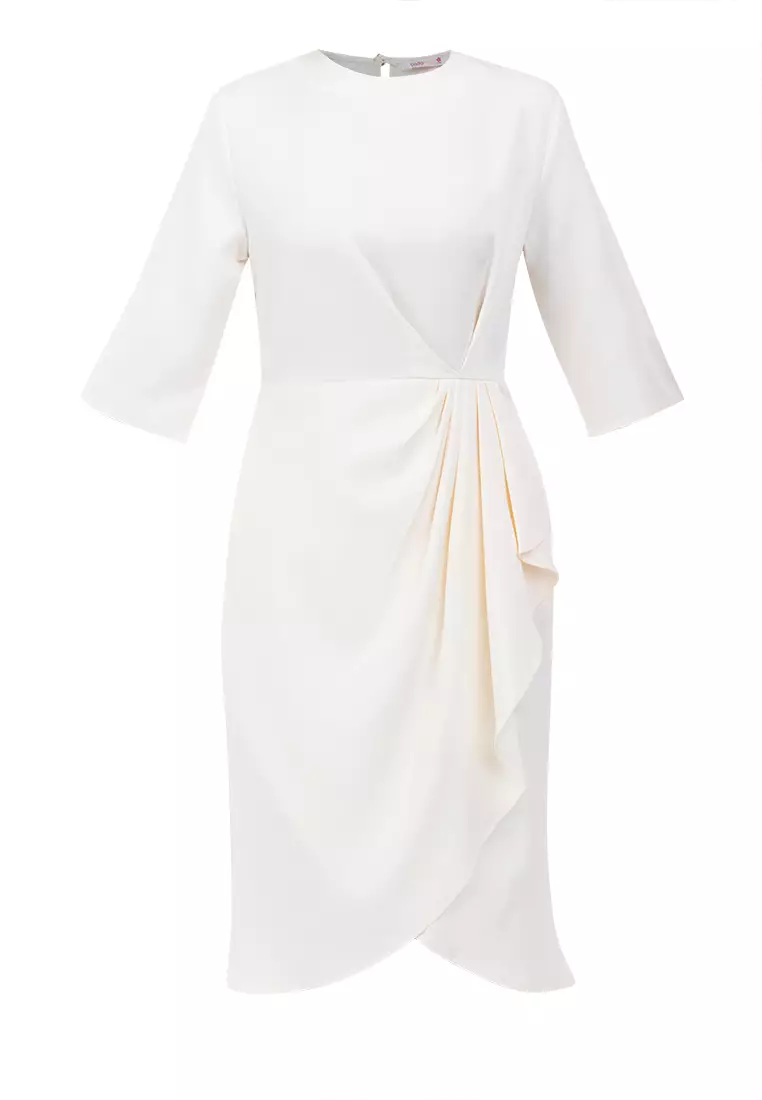 DOPRIZA Draped Ruched Dress