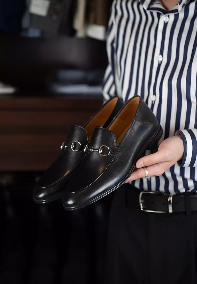 High-end Grain Leather Horsebit Loafers BL658-1