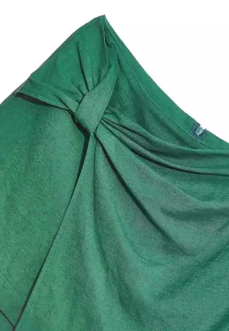 Side Knot Asymmetrical Skorts