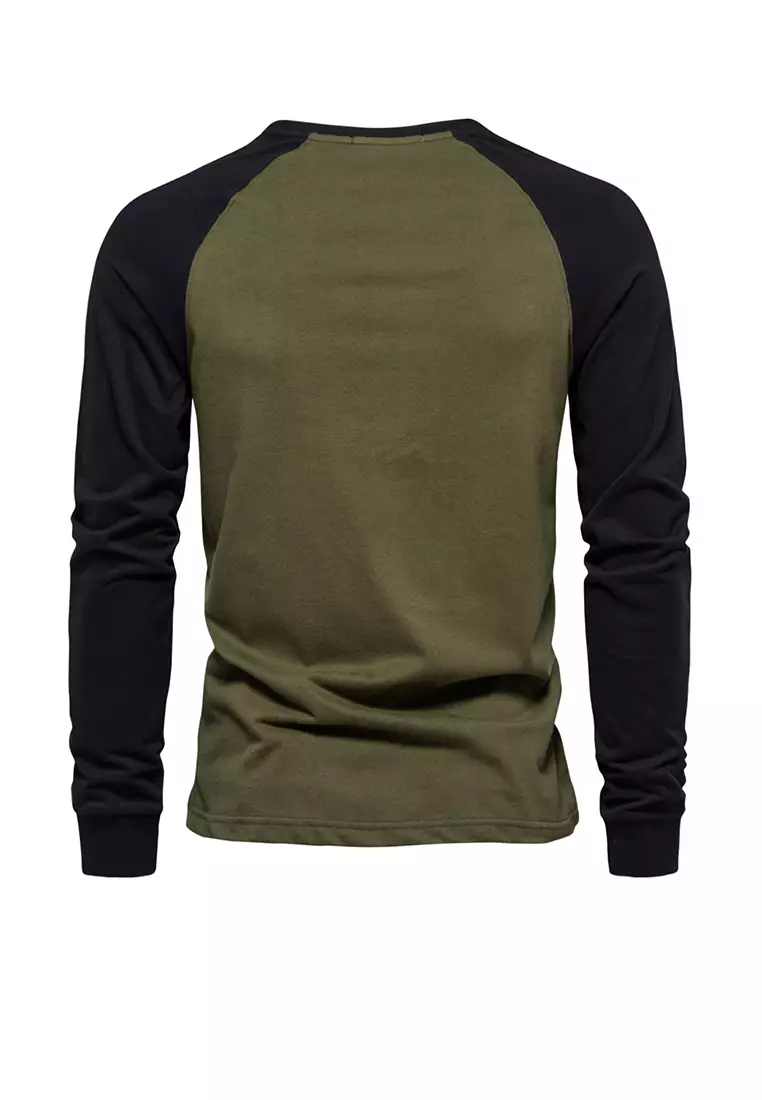 Contrast-color Embroidered T-shirt‌ AX-TS2017