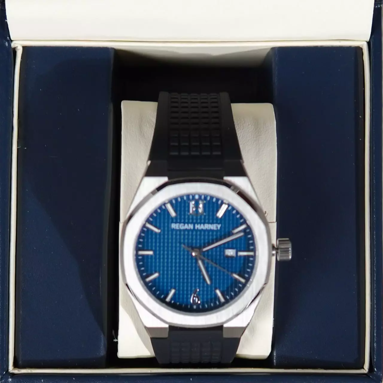 Jam Tangan REGAN HARNEY RH 001-02 REGAL SPORT NAVY STAINLESS STEEL WATCH  100% ORIGINAL - OS