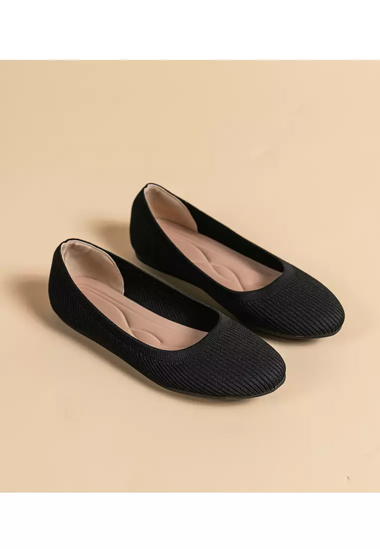 Round-toe Fly Knit‌ Flat Shoes TJ-Y2