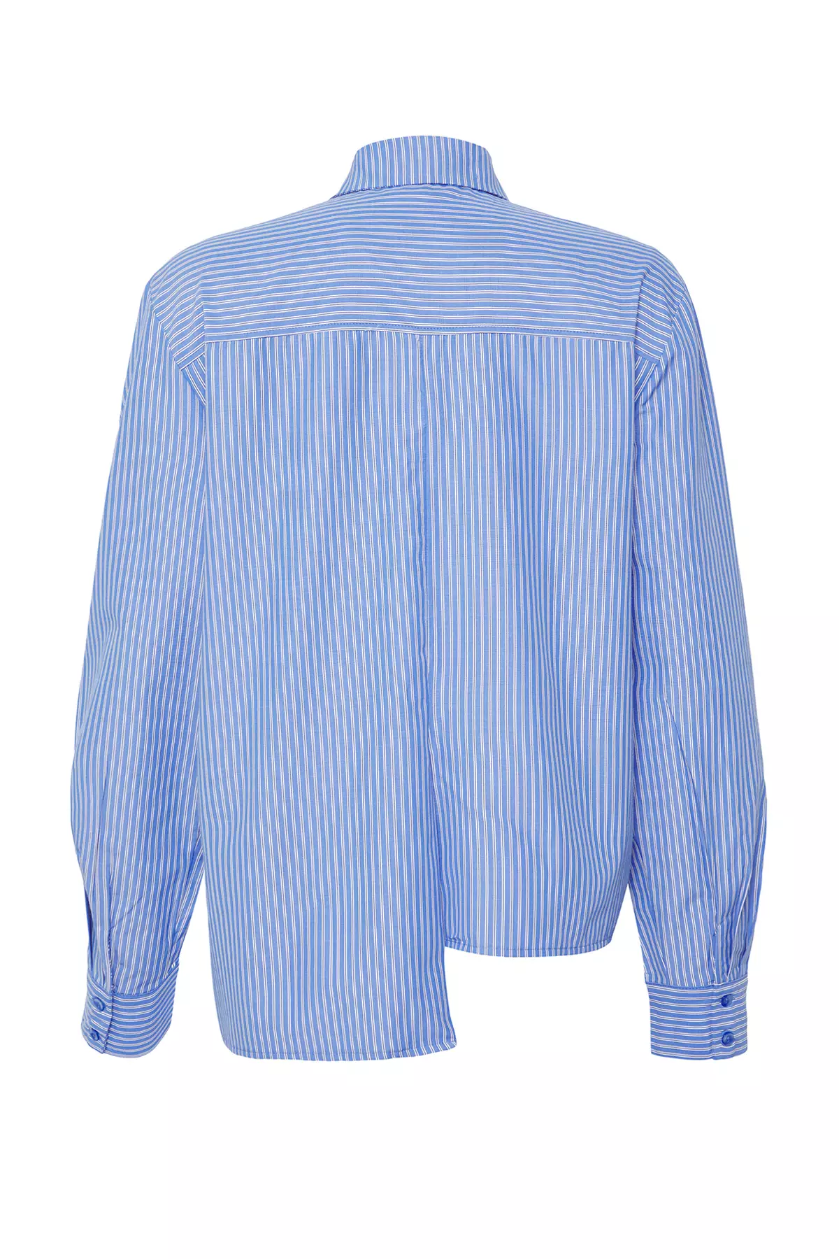 Limited Edition Blue Tie Detail Striped Woven Shirt Twoss25Go00118