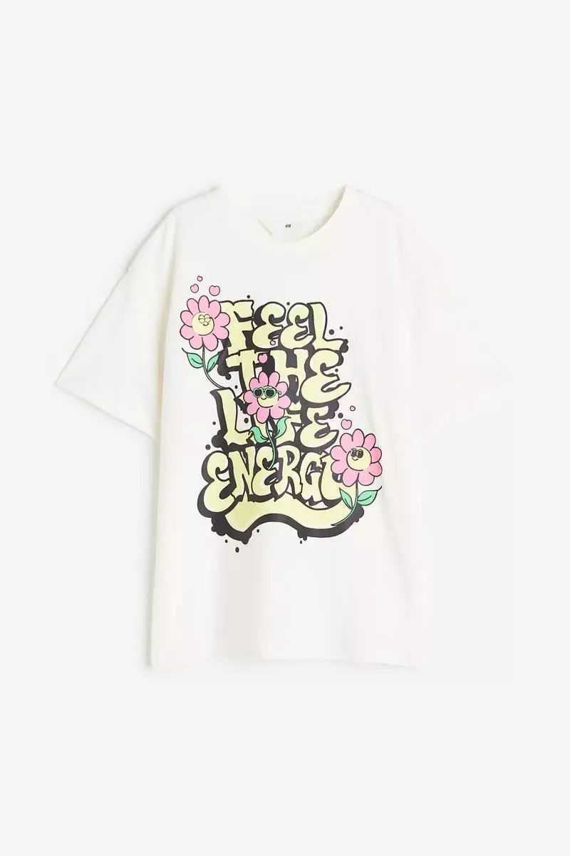 Buy H M Oversized cotton T shirt 2024 Online ZALORA Philippines