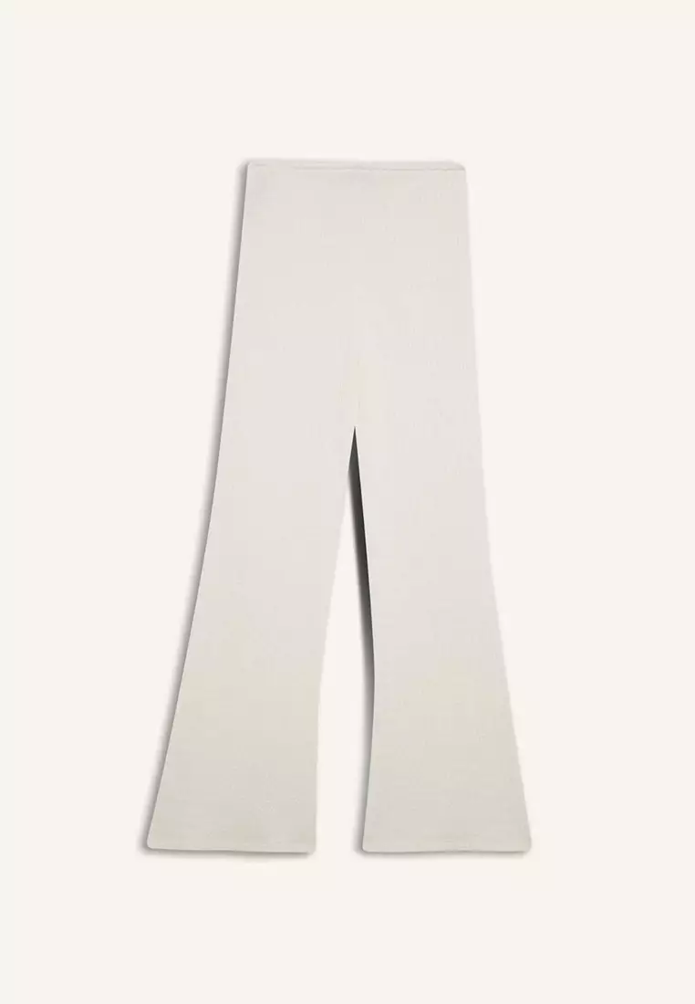 Cool Flare Fit Elastic Waist Wrap Pants E9942Ax25Sm