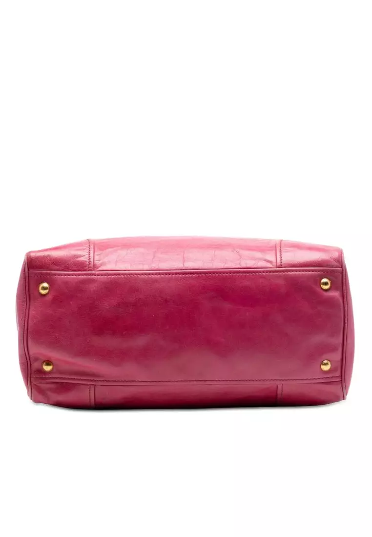 Pre-Loved Prada Vitello Shine Satchel