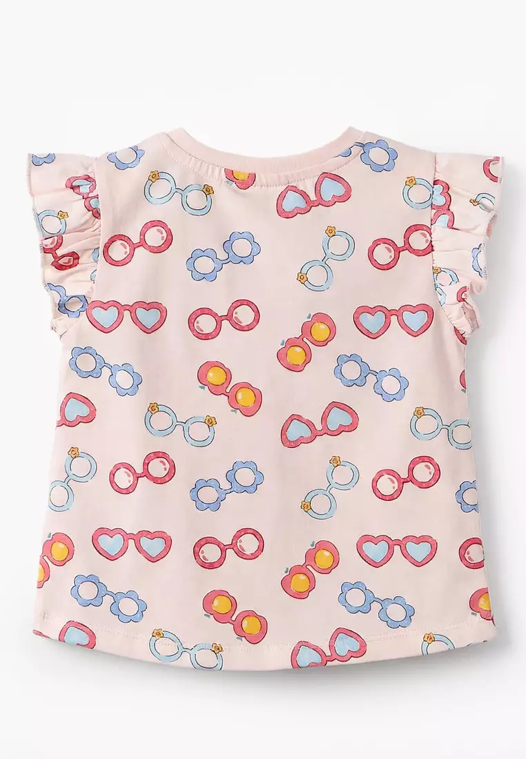Babyshop Juniors Round Neck Sleeveless T-Shirt With Sunglass Print