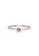 PANDORA gold Pandora 14K Rose Gold-Plated Pink Solitaire Ring E40A8ACD5CD316GS_4