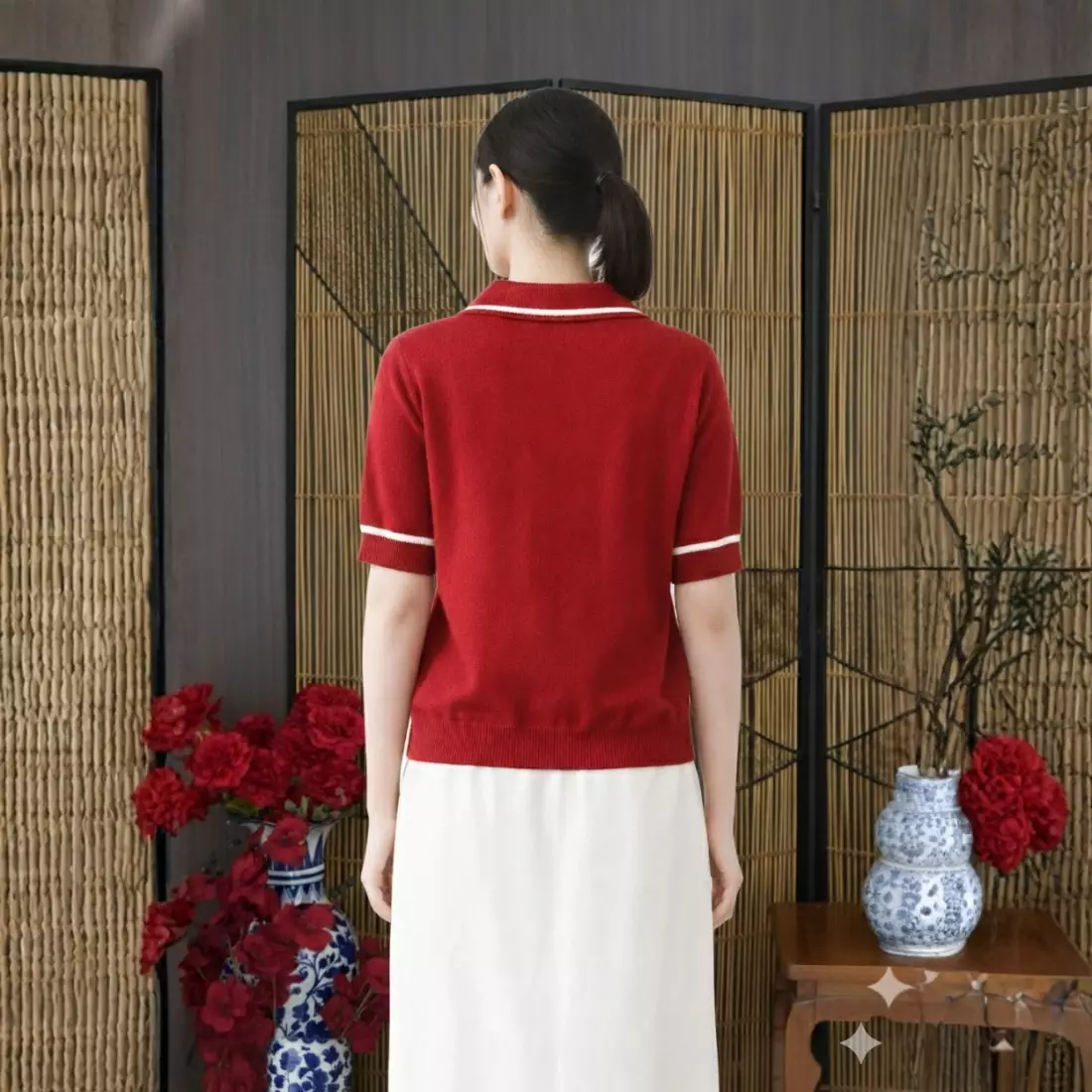Hyein Lunar Blouse in Red