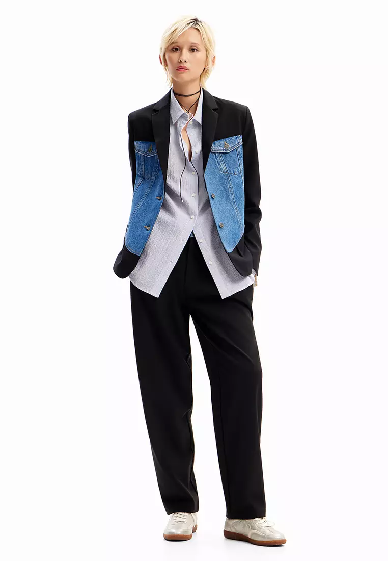 Desigual Woman Hybrid trucker blazer.