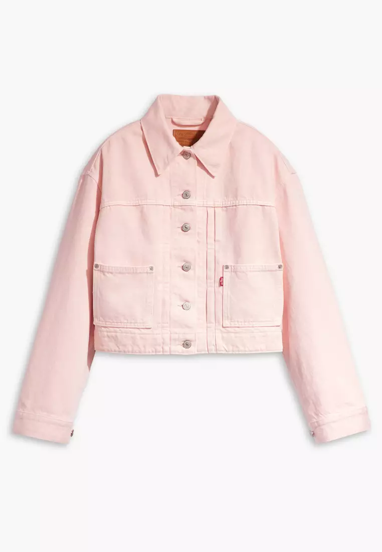 Pink levi jean jacket on sale