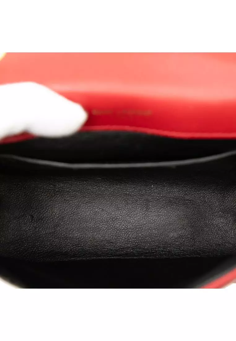 Pre-Loved Saint Laurent Small Lambskin Monogram Vicky Chain Bag
