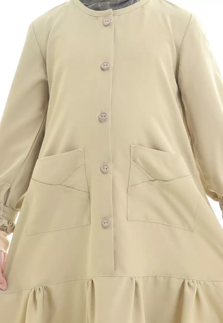 Rabbani - Gamis Dress Muslim Anak Byakta Exclusive French Vanilla