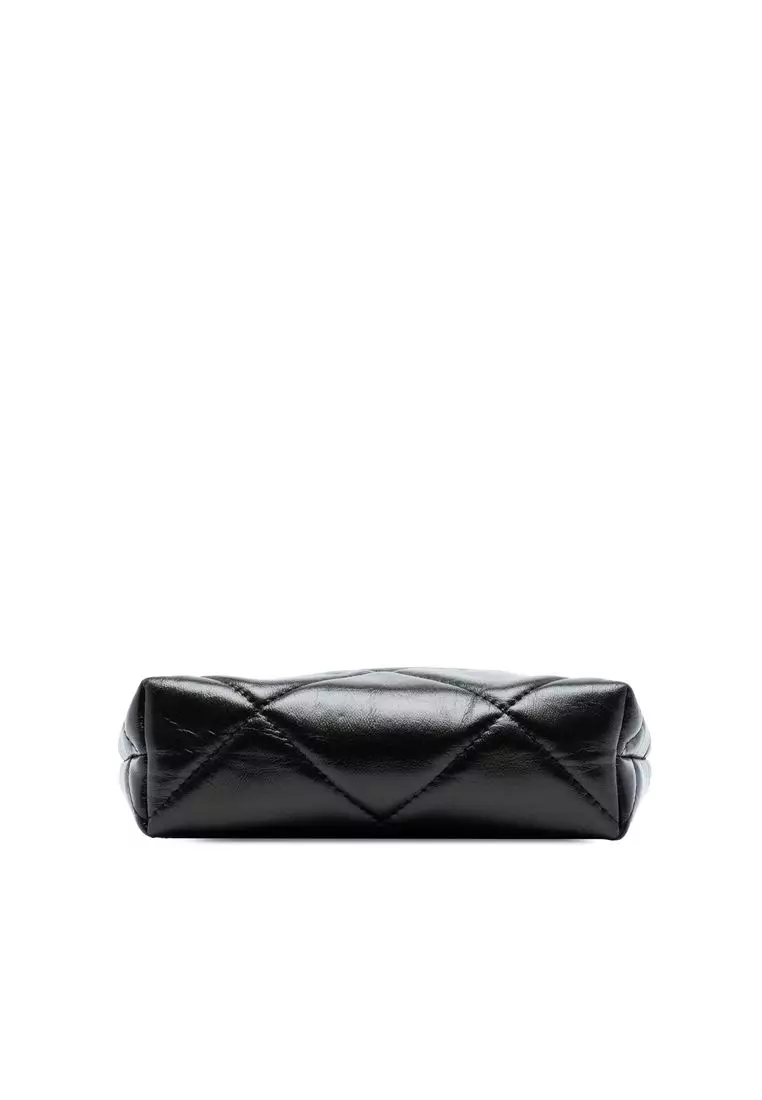 Pre-Loved Chanel Small Cc Quilted Lambskin Kisslock Frame Clutch