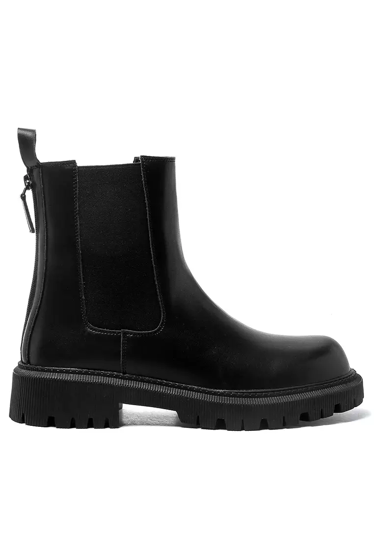 Discount on Twenty Eight Shoes  shoes - SKU: Zipper Leather Chelsea Boots Hm2307