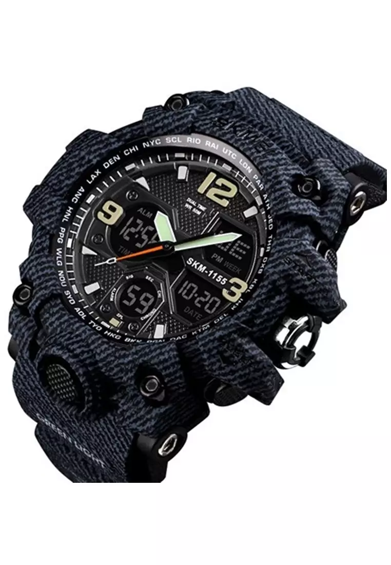 Jam Tangan Casual Analog Digital Pria Many Function Waterproof Strap Tali Material Rubber YY11 ORIGINAL