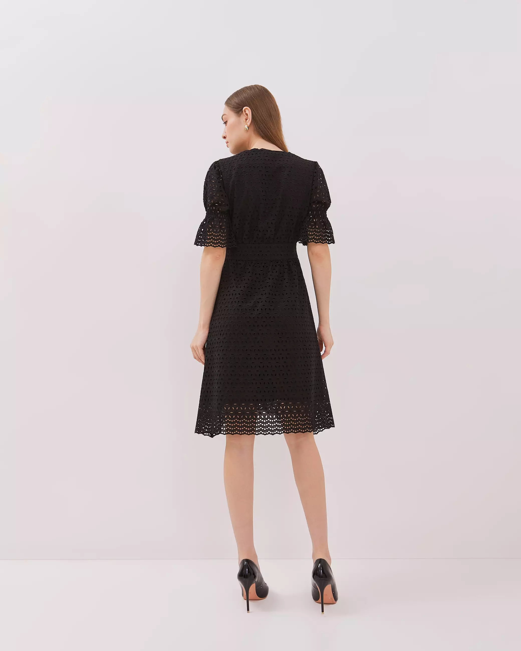 Urban Exchange Talia Black Mini Dress - Gaun Mini Dress Katun Warna Hitam Warna Black