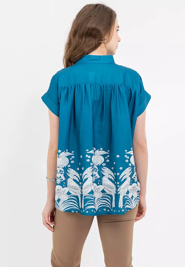 DAIRY Digital Print Floral Filipiniana Blouse