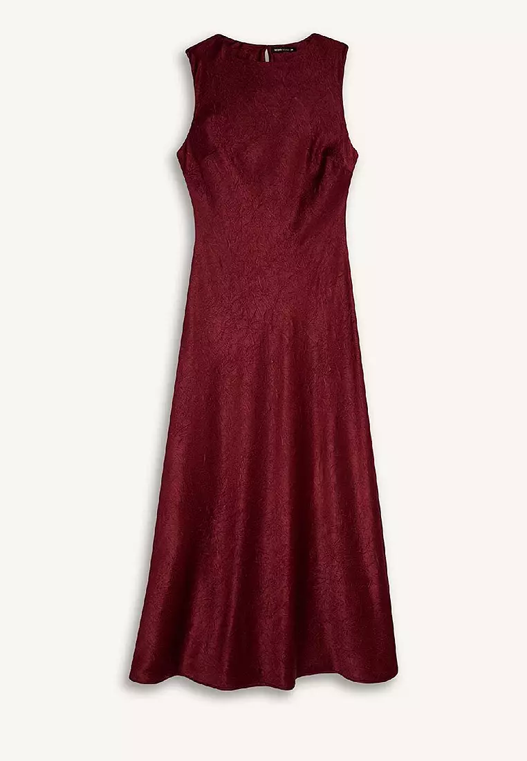 Satin Sleeveless Midi Dress