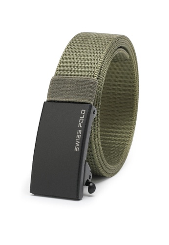 Swiss Polo green 40mm Auto Canvas Belt 25534AC0AB1B69GS_1