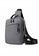 Lara grey Men's Trendy Wear-resistant Outdoor Sports Chest Bag Shoulder Bag - Grey 1A35FACACEFB19GS_2
