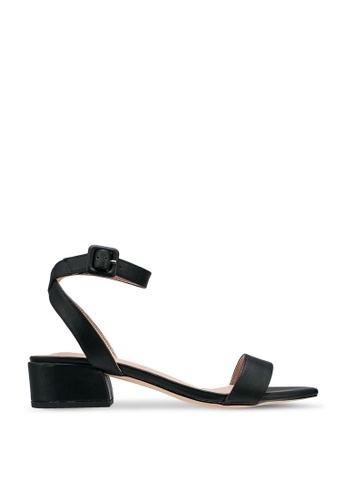cheap black block heel sandals