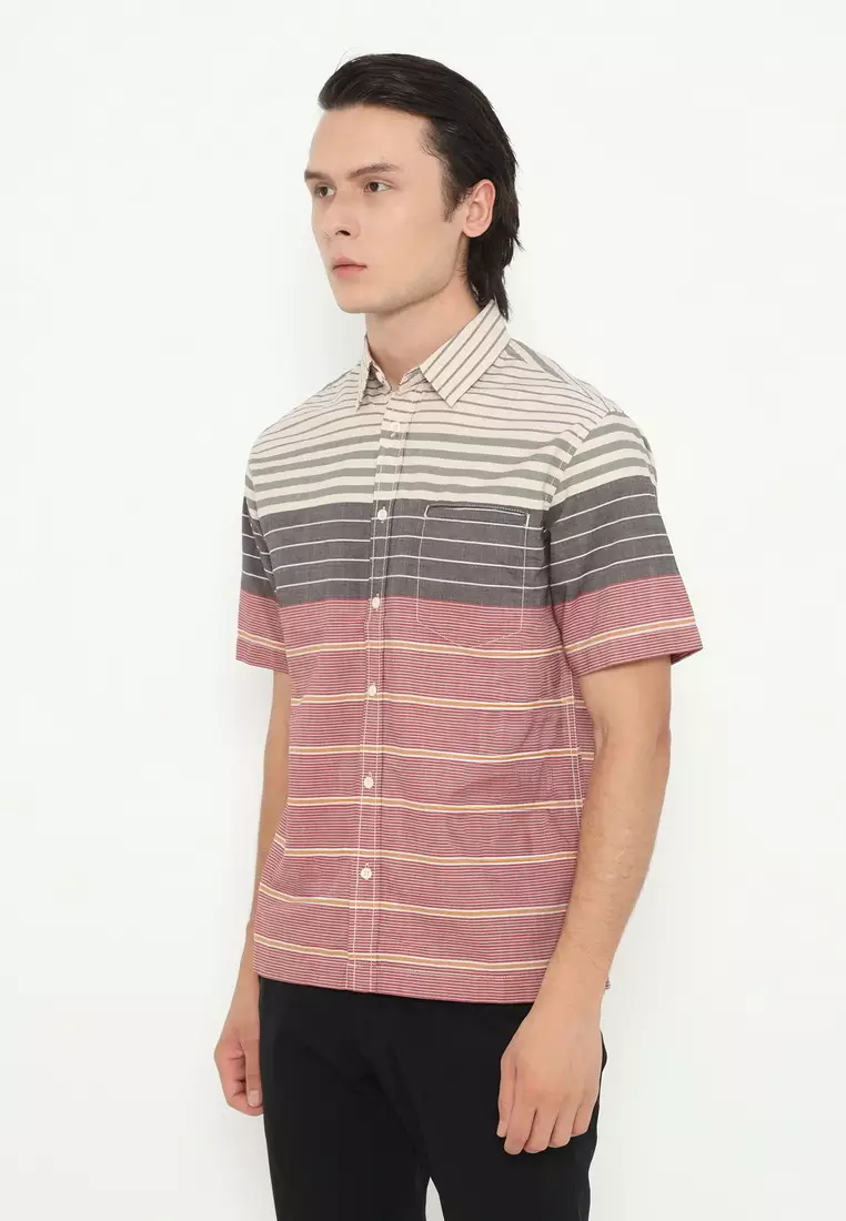 POLICE Kemeja Border Printing Regular Fit Pria