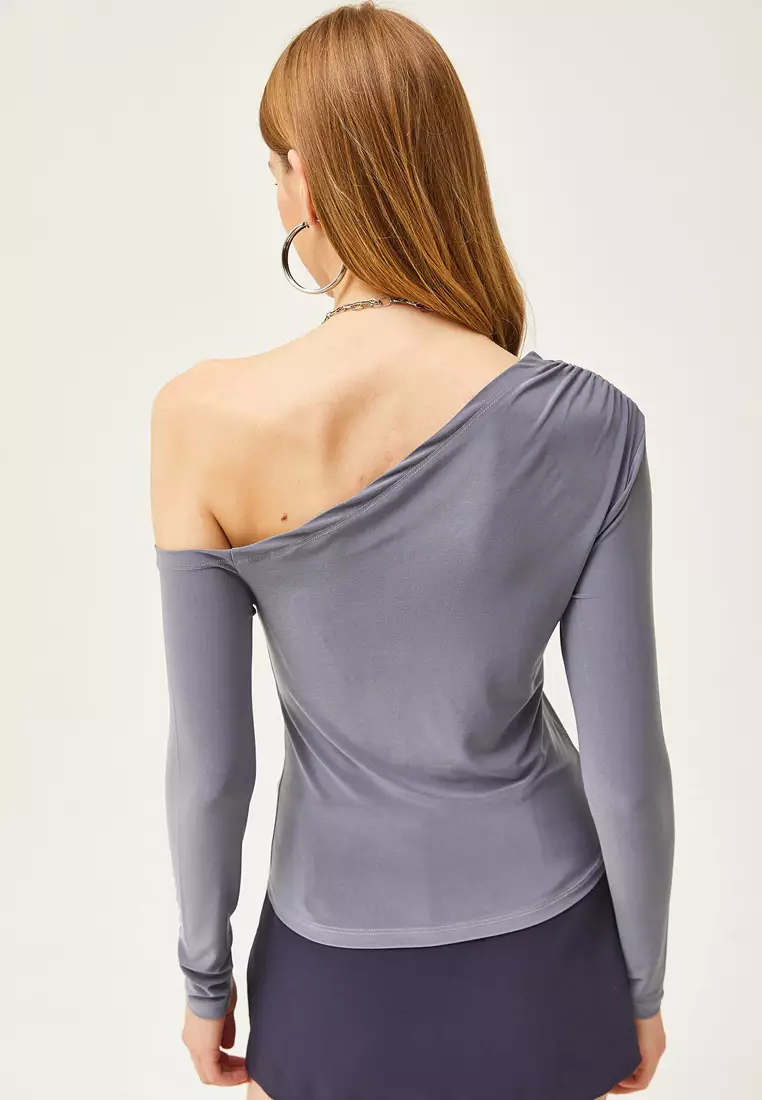 Asymmetric Collar Blouse