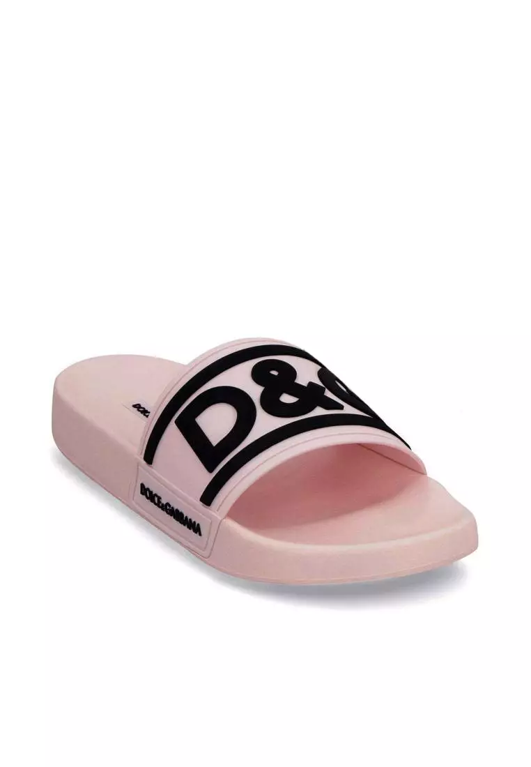 Dolce and gabbana cheap pink slides