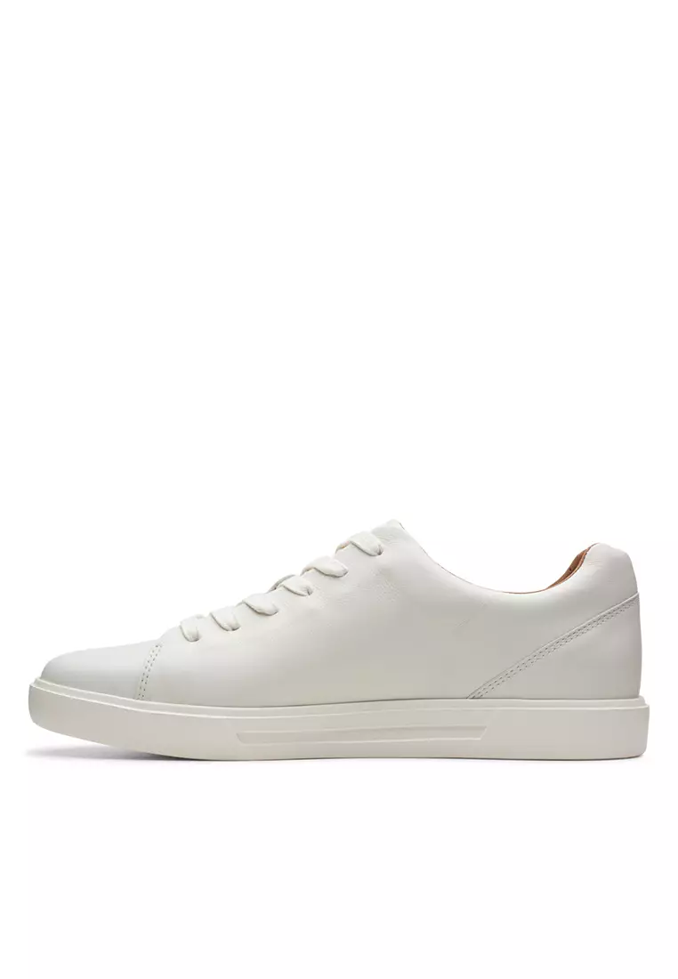 Mens Un Costa Lace Trainers - White Leather