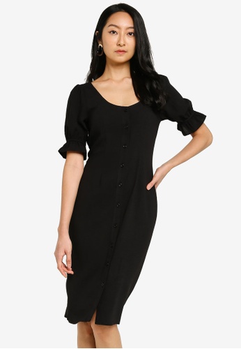 zalora button down dress