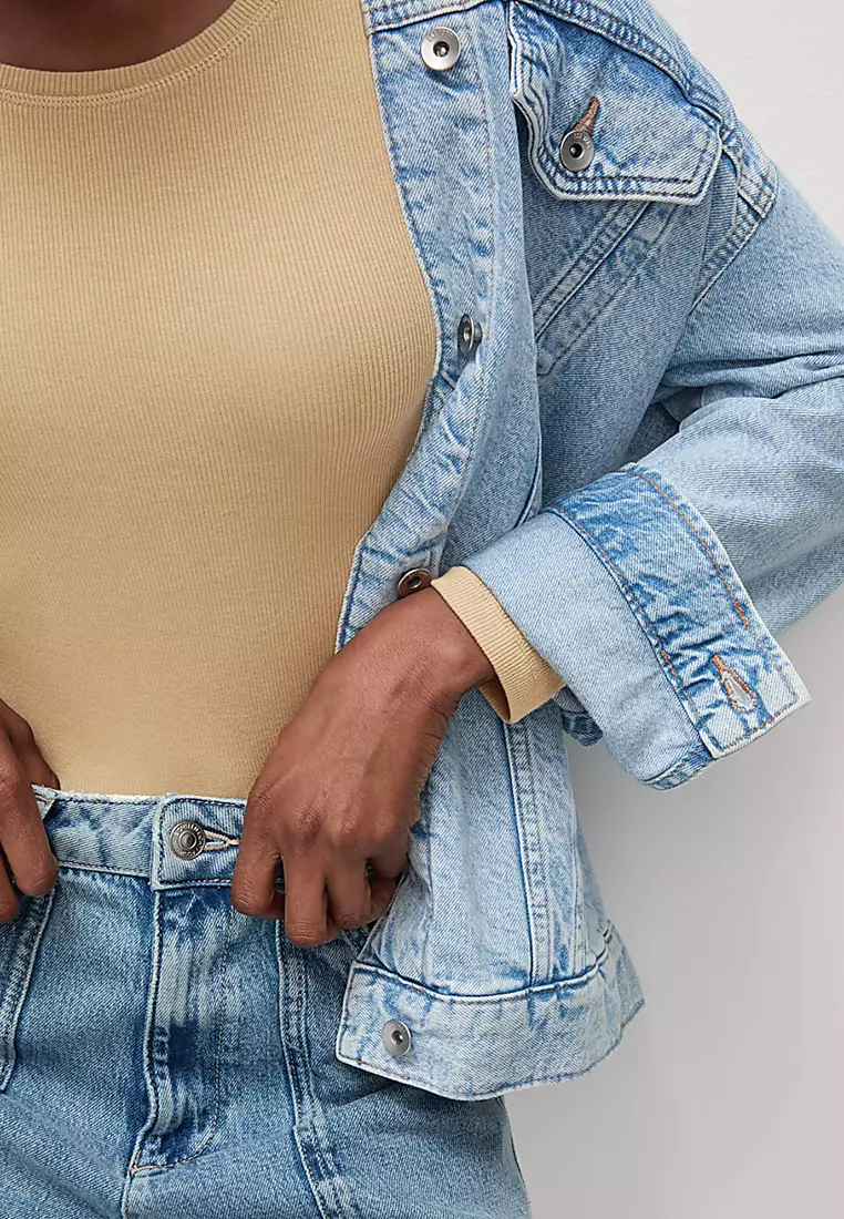 Cotton Rich Ribbed Top