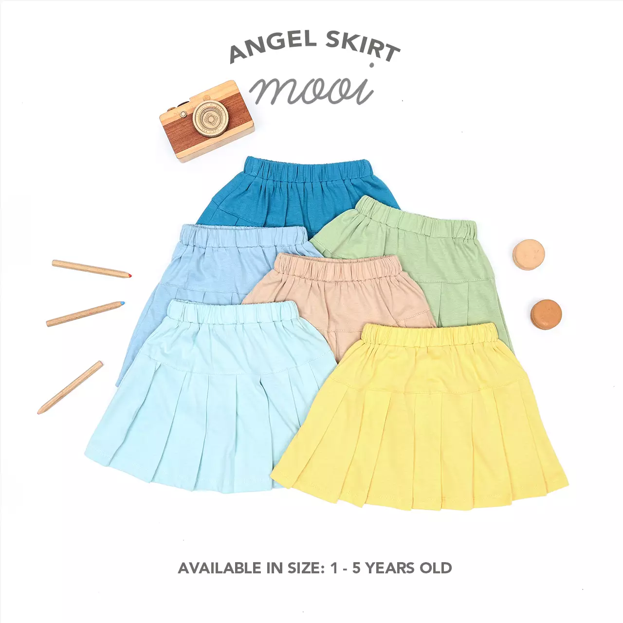 Mooi Rok Anak Perempuan Angel Skirt - Mountain Blue