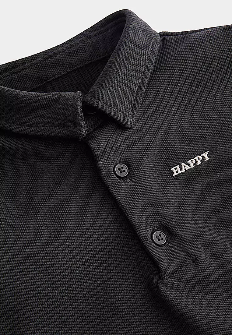 Pure Cotton Long Sleeve Polo Shirt & Trousers Outfit