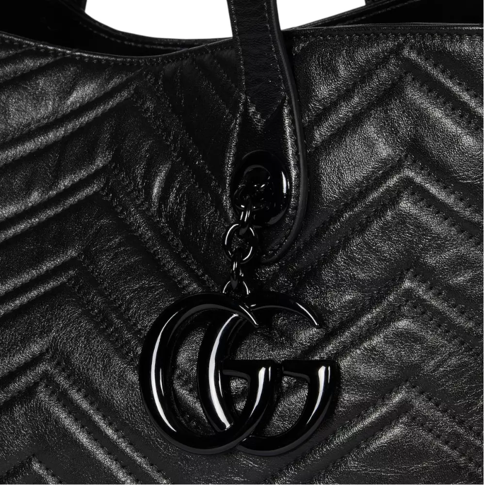GG Marmont Medium Tote Bag Black
