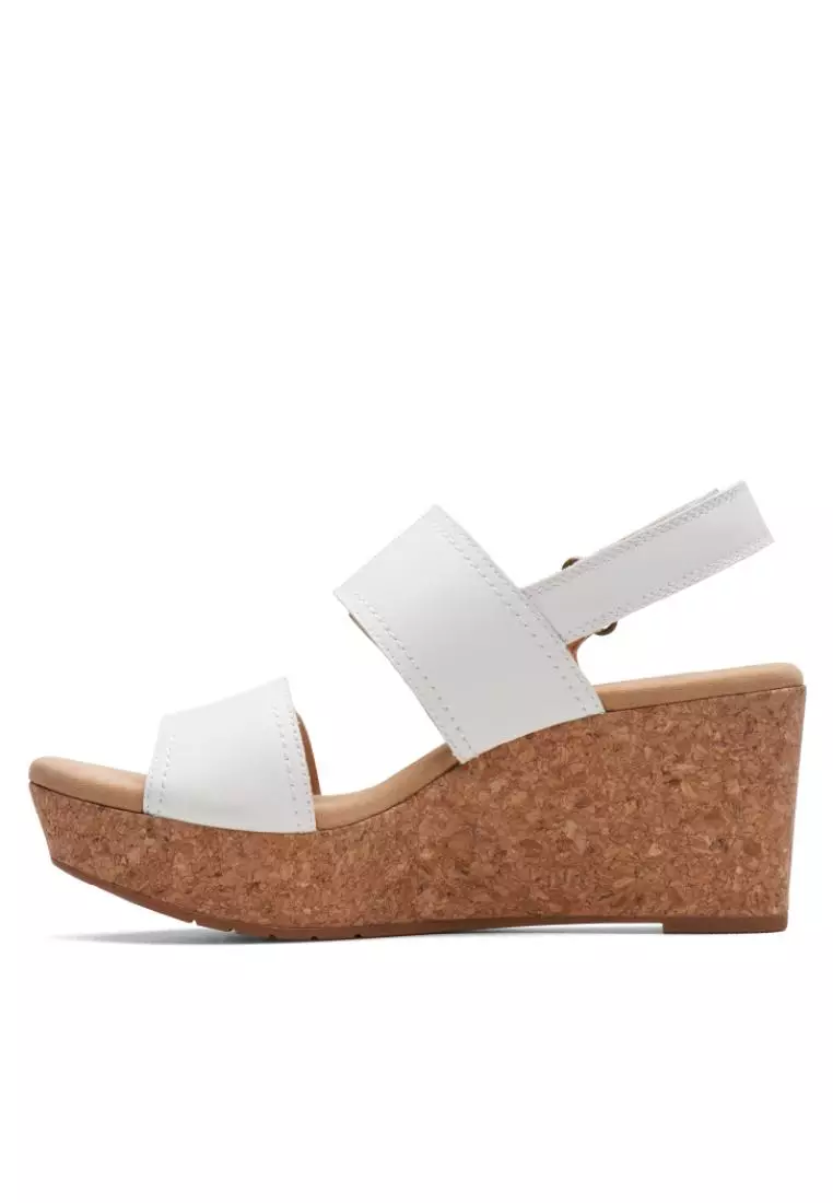 White leather wedge shoes online