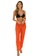 LYCKA orange LTH4161-European Style Beach Casual Pants-Orange 36D14US7A0DD28GS_1