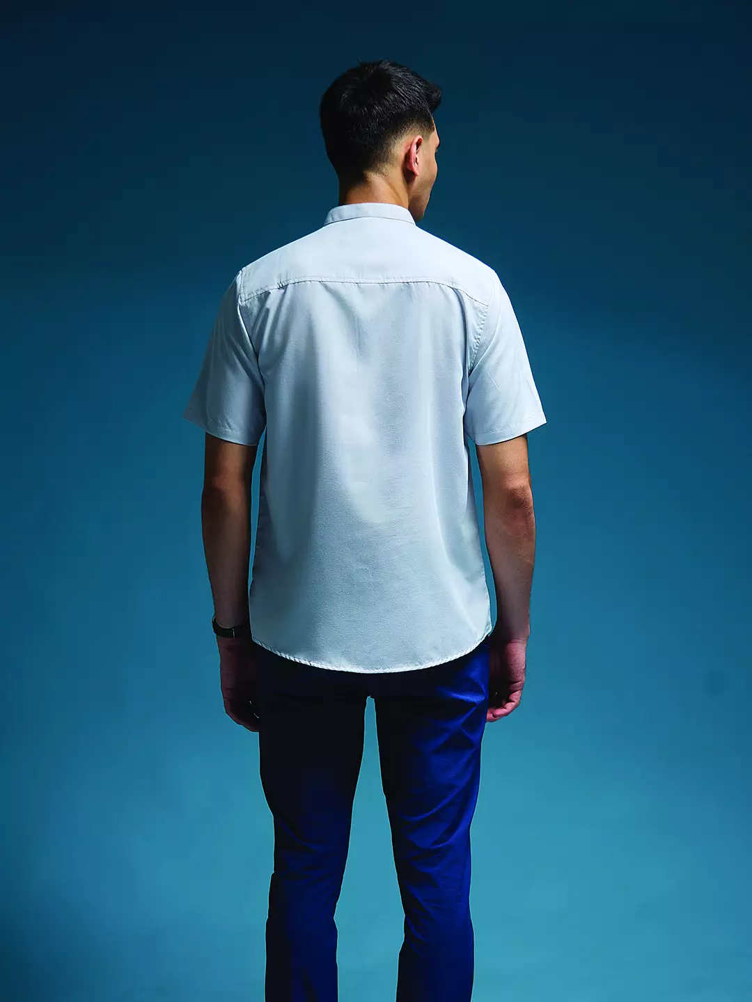 OXCON Kemeja koko Tangan Pendek Bordir Baiq Light Grey