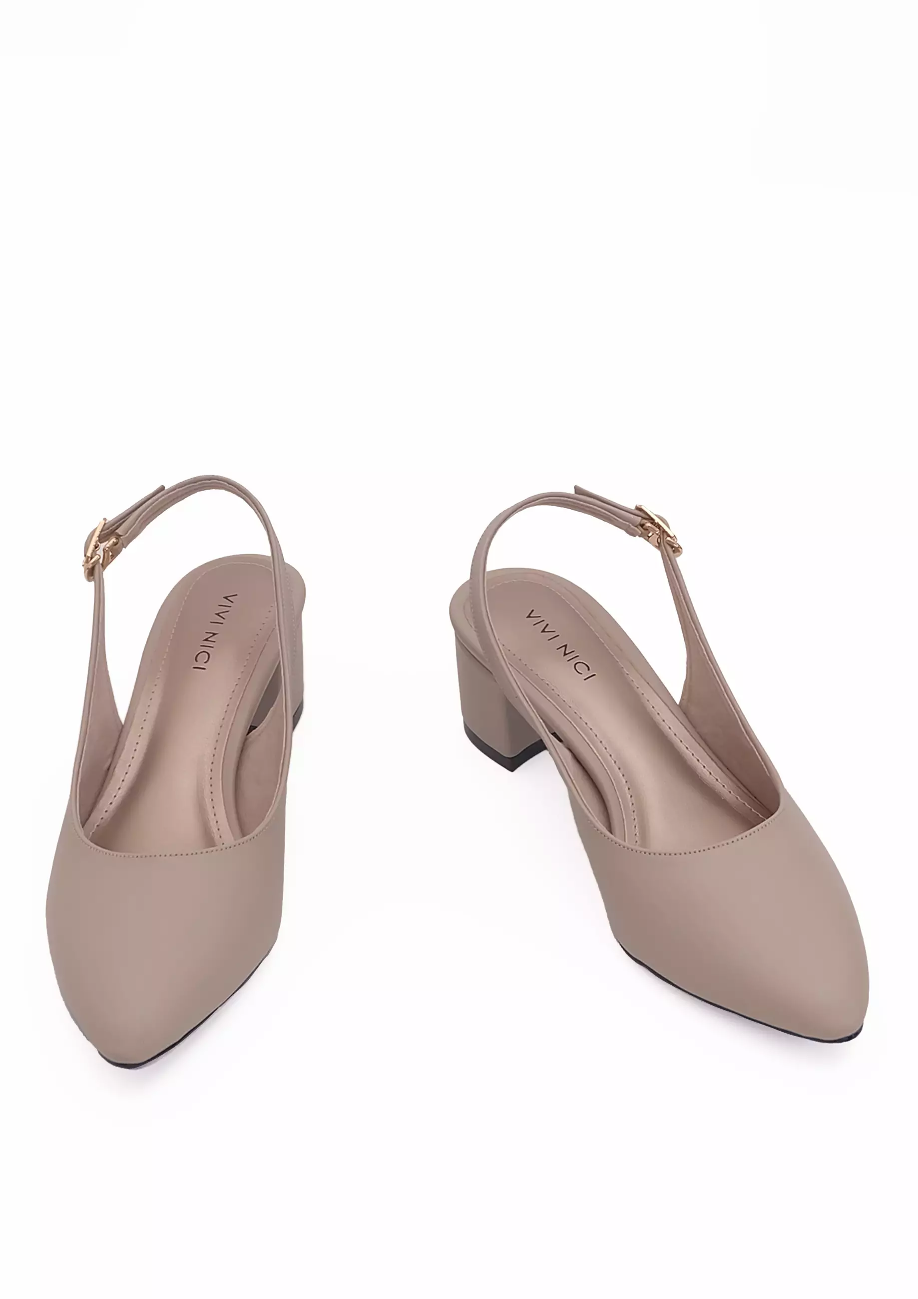 VIVI NICI - Selena Sepatu Sandal Mules Hak 5 cm Sweet Corn