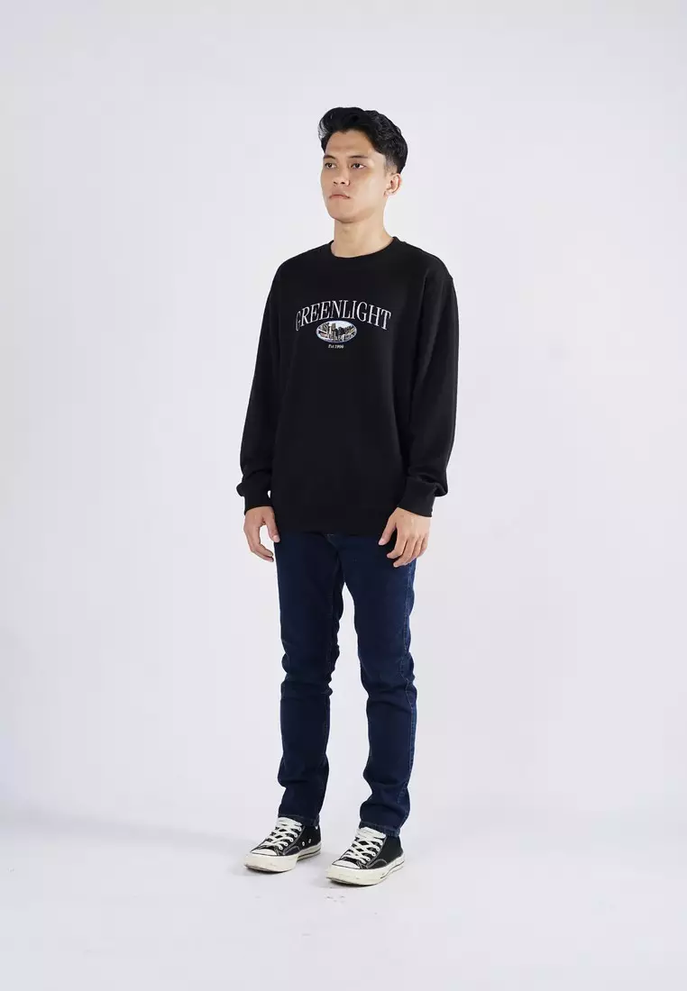 Greenlight Men's Jacket Script Crewneck Sweatshirt Regular Fit French Terry Dakota HP-011025