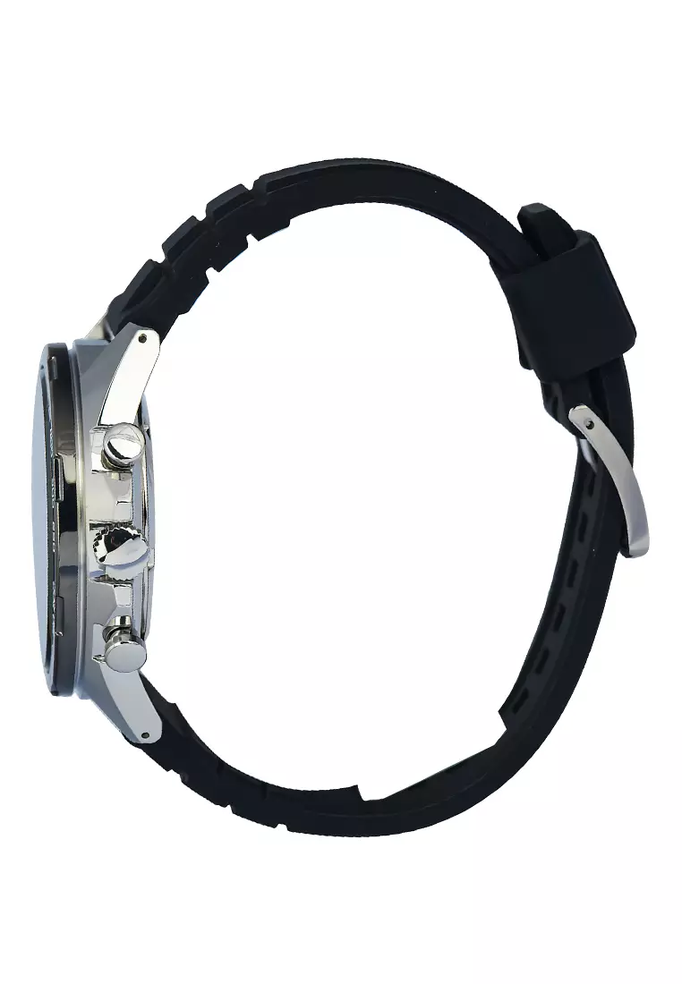 Jam Tangan Pria Seiko Chronograph SSB347P1 Neo Sport - Black Rubber Strap