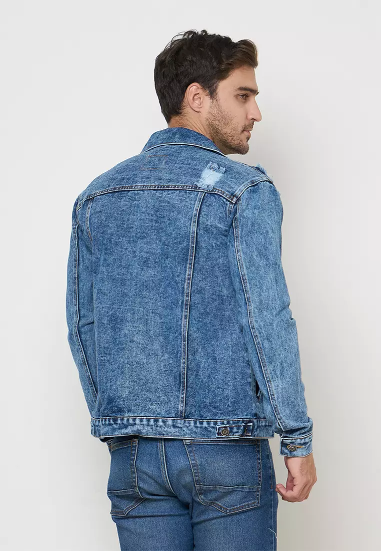 Jaket jeans ripped cheap