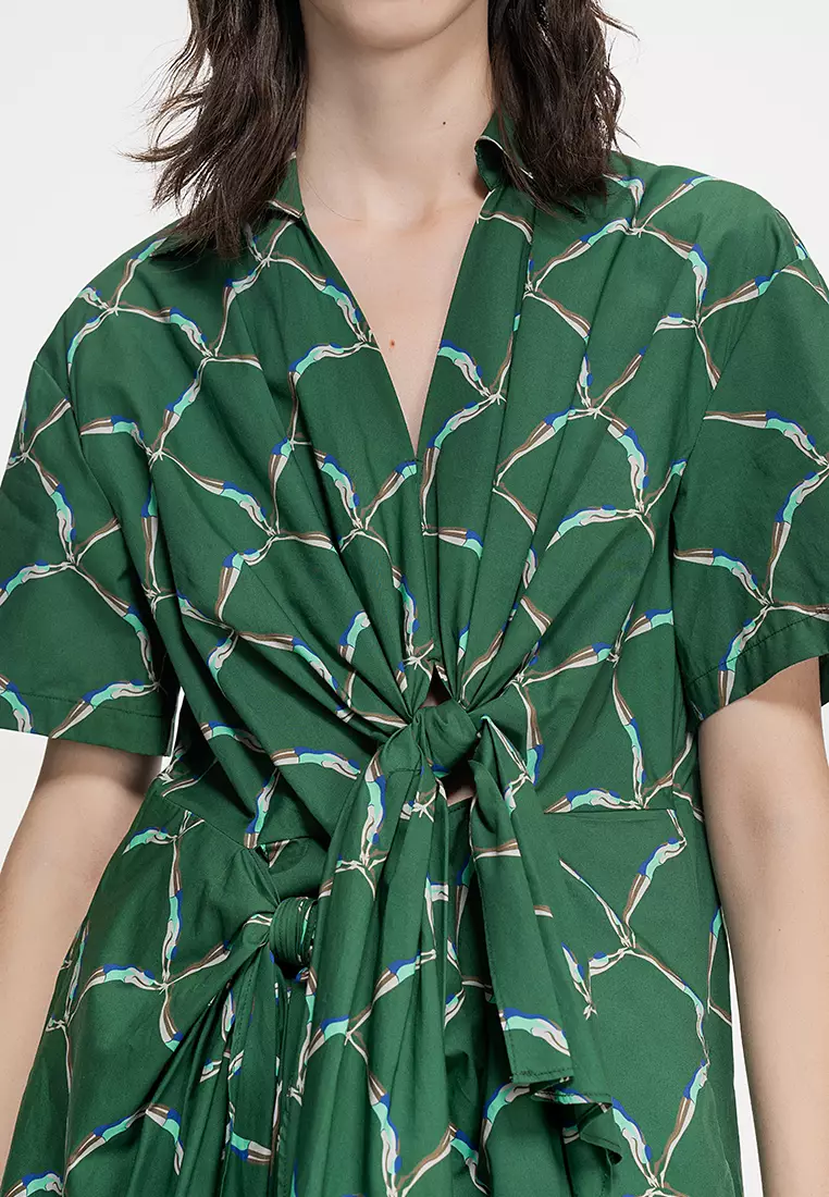 X型寬鬆前衛極簡通勤短袖連衣裙