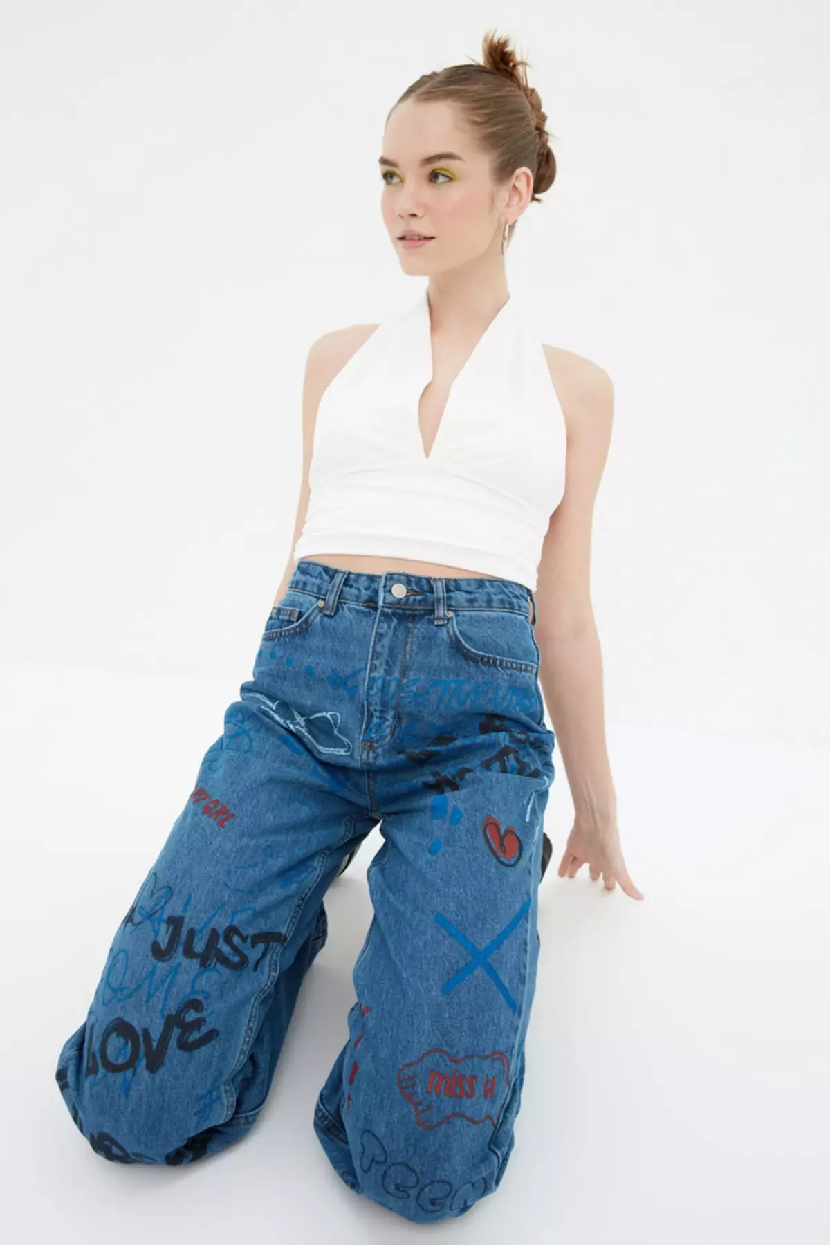 Halterneck Knitted Crop Top