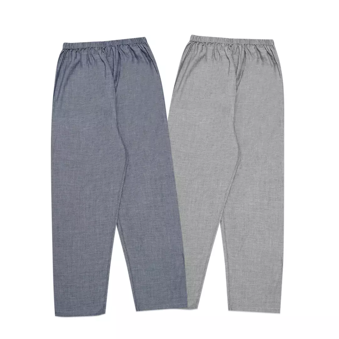 Solid Cotton Pyjamas Set Indigo