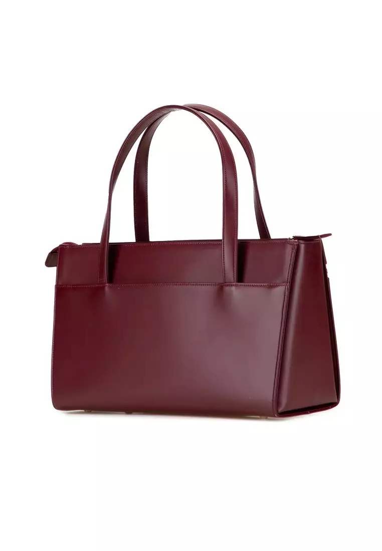 Pre-Loved Burberry House Check Trimmed Leather Handbag